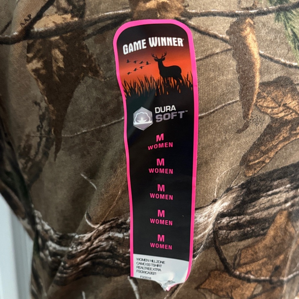Realtree Women's V-Neck Camo Tee - Brown Green Tan - Picture 2 of 3